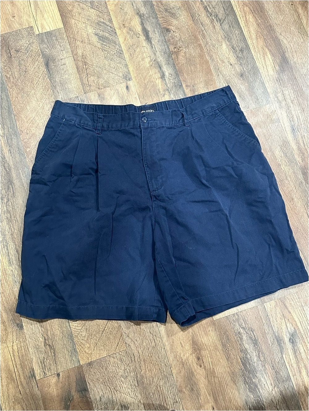 Puritan Dark Blue Flat-Front Men's Shorts